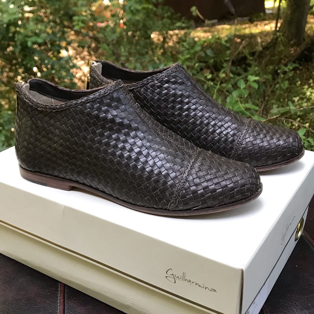 Guilhermima Woven Leather Booties